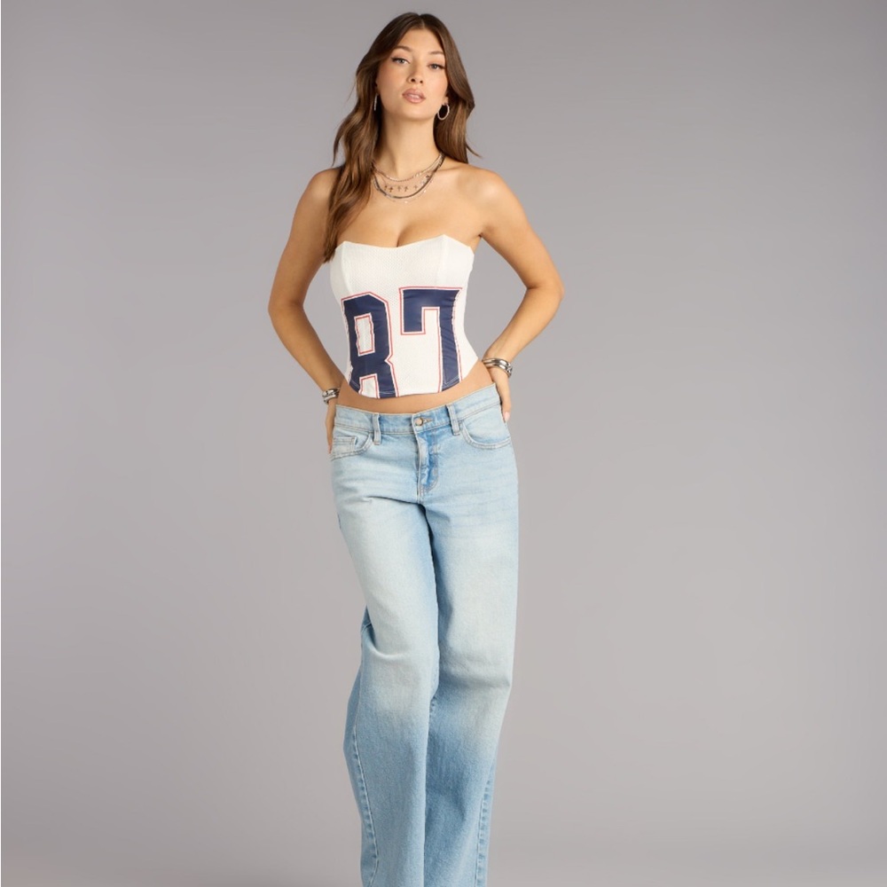 Windsor White Jersey Corset Top